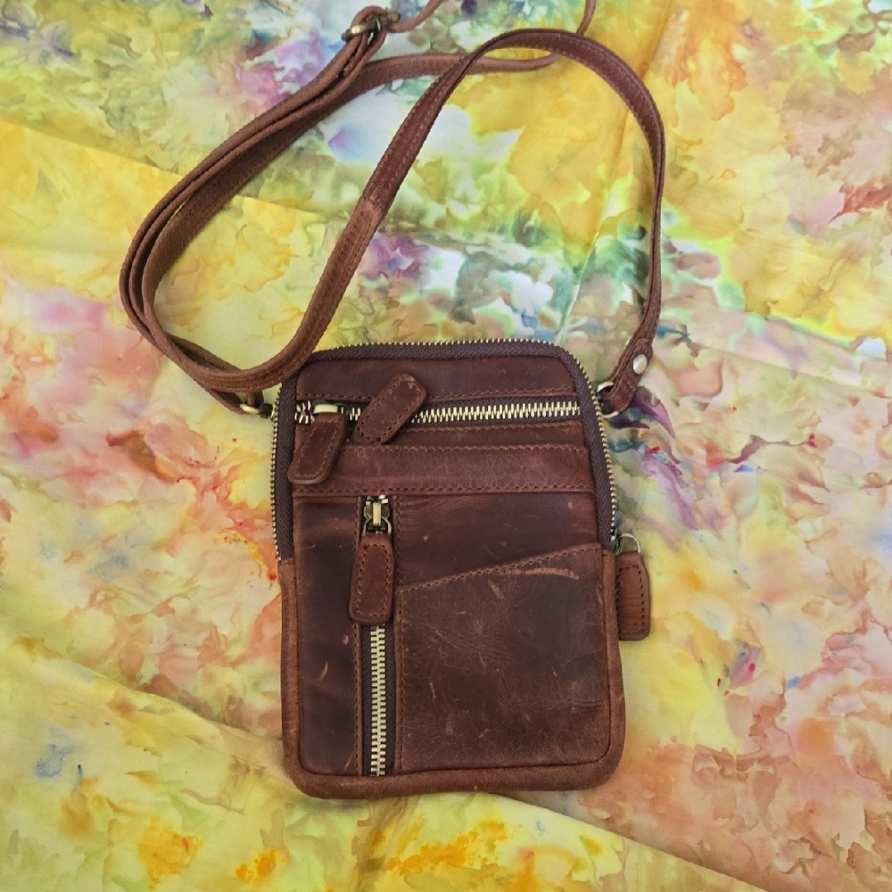 Vintage Leather Crossbody Bag